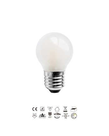BOMBILLA LED * E27 OPAL ESFERICA – 6.5W - 4000K - 800 Lm - 360º
